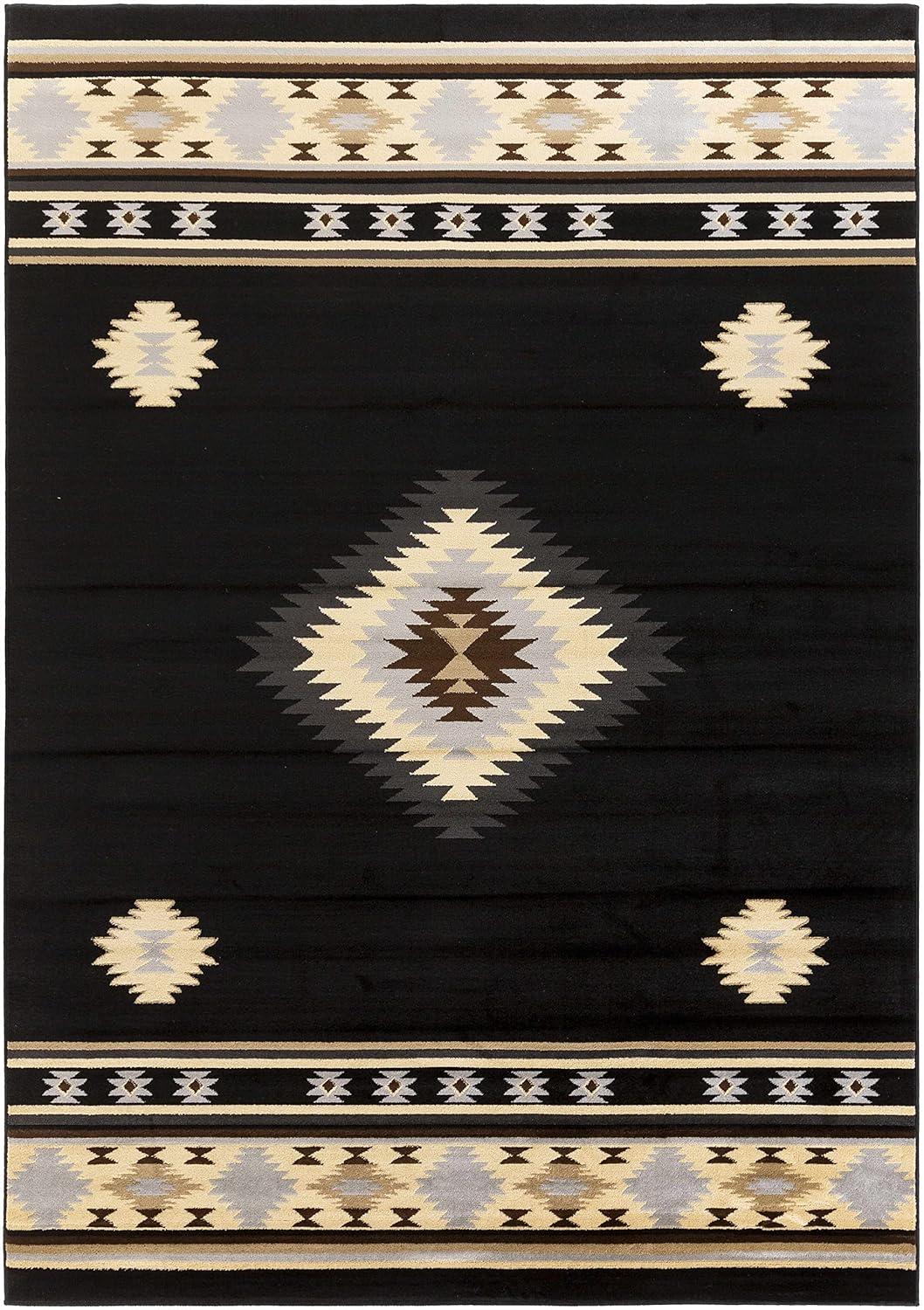 Hauteloom Rectangle Area Rug Black