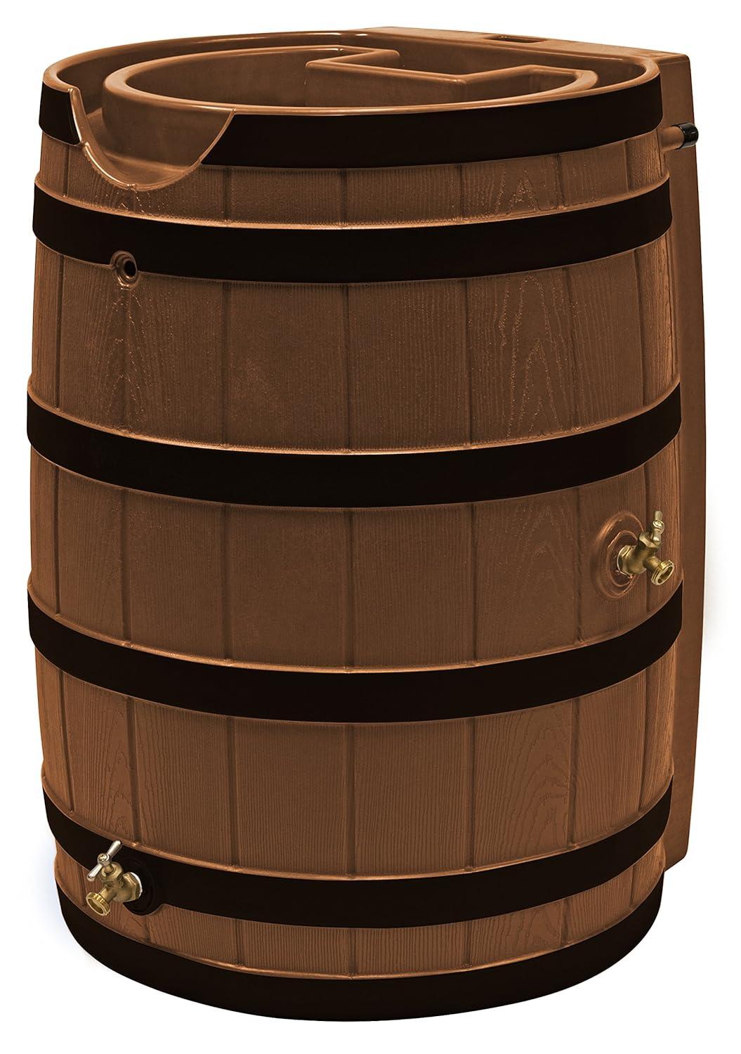 Good Ideas Good Ideas 65 Gallons Resin Drainable Dual Overflow Rain Barrel