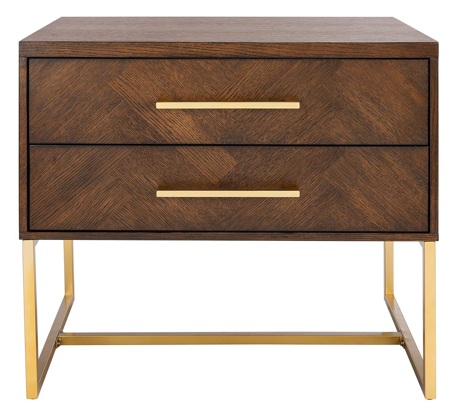 Estelle Nightstand - FOX6262 - Walnut - Safavieh Couture