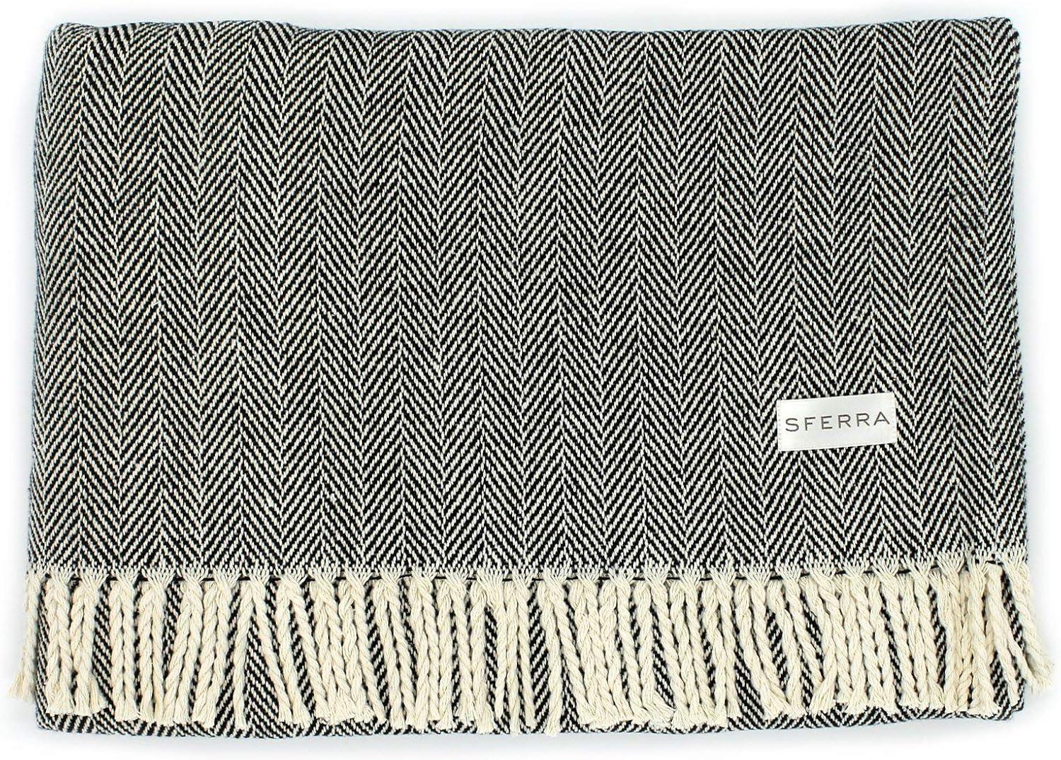 Sferra Celine - Throw 51X71 Black Cotton