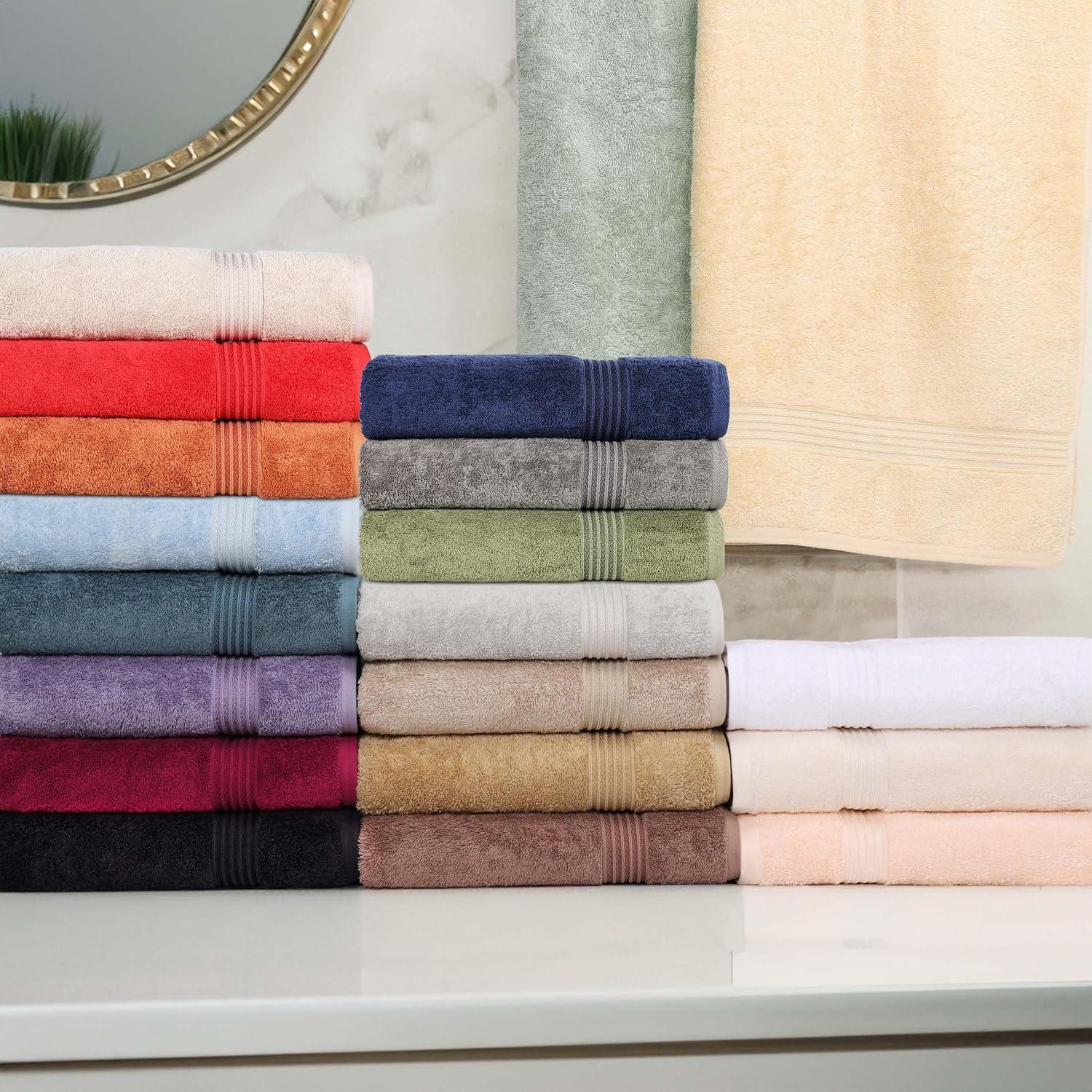 Superior Heritage Certified Egyptian Cotton Plush Absorbent Luxury Bath Towel (Set of 2)