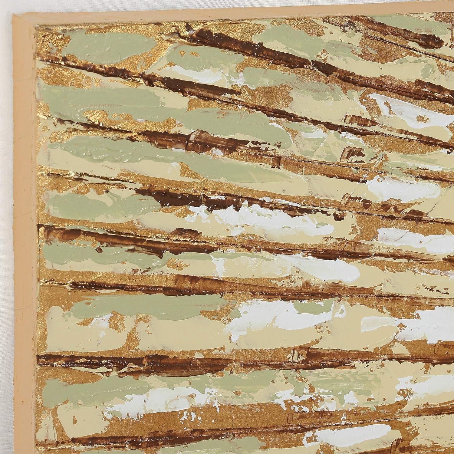 Sunshine Abstract Hand Painted Canvas Wall Art, Set of 3, by Martin Edwards, 48 " x 20 " each.