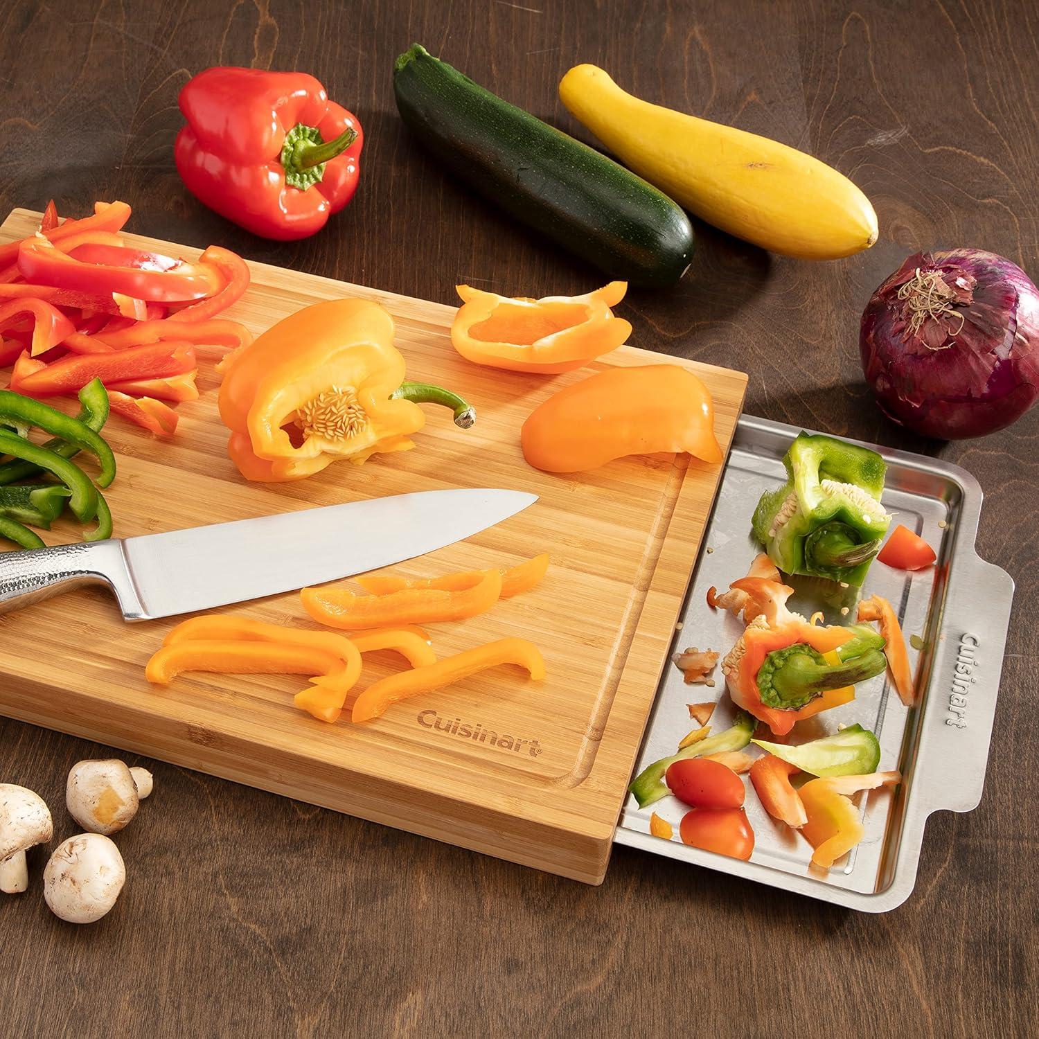 Cuisinart Bamboo Cutting Board with Hidden Tray