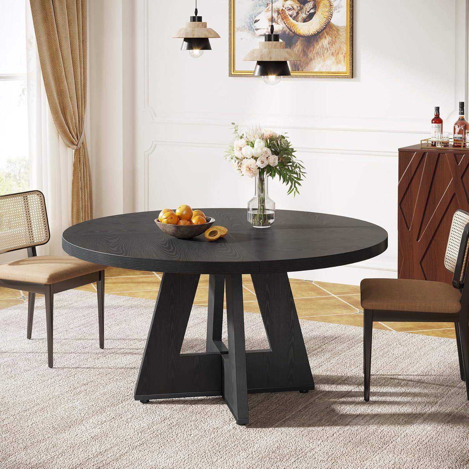 Tribesigns 47 Inch Round Dining Table for 4 people