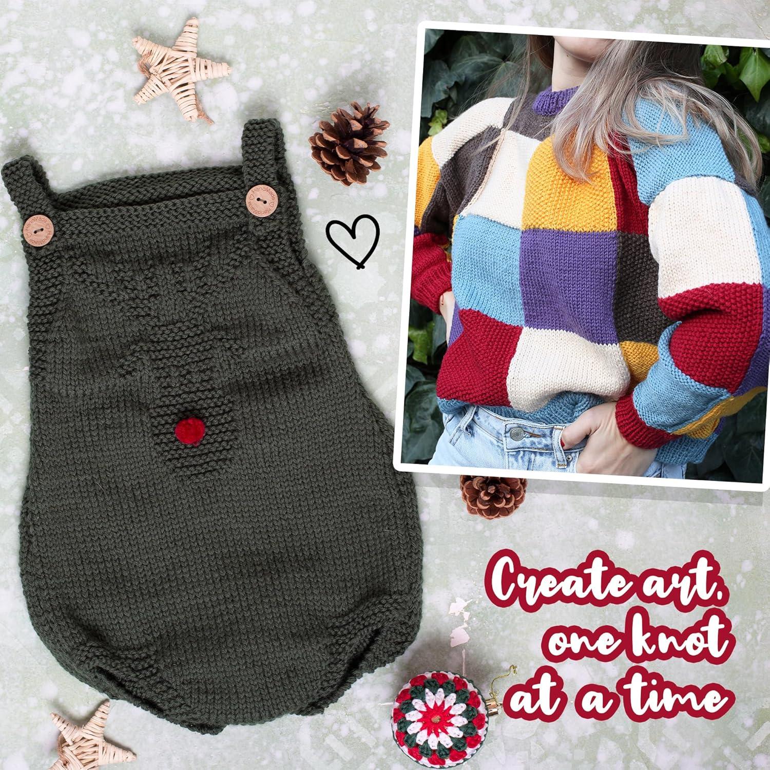 La Mia Medium Weight Beige Wool Yarn Skein