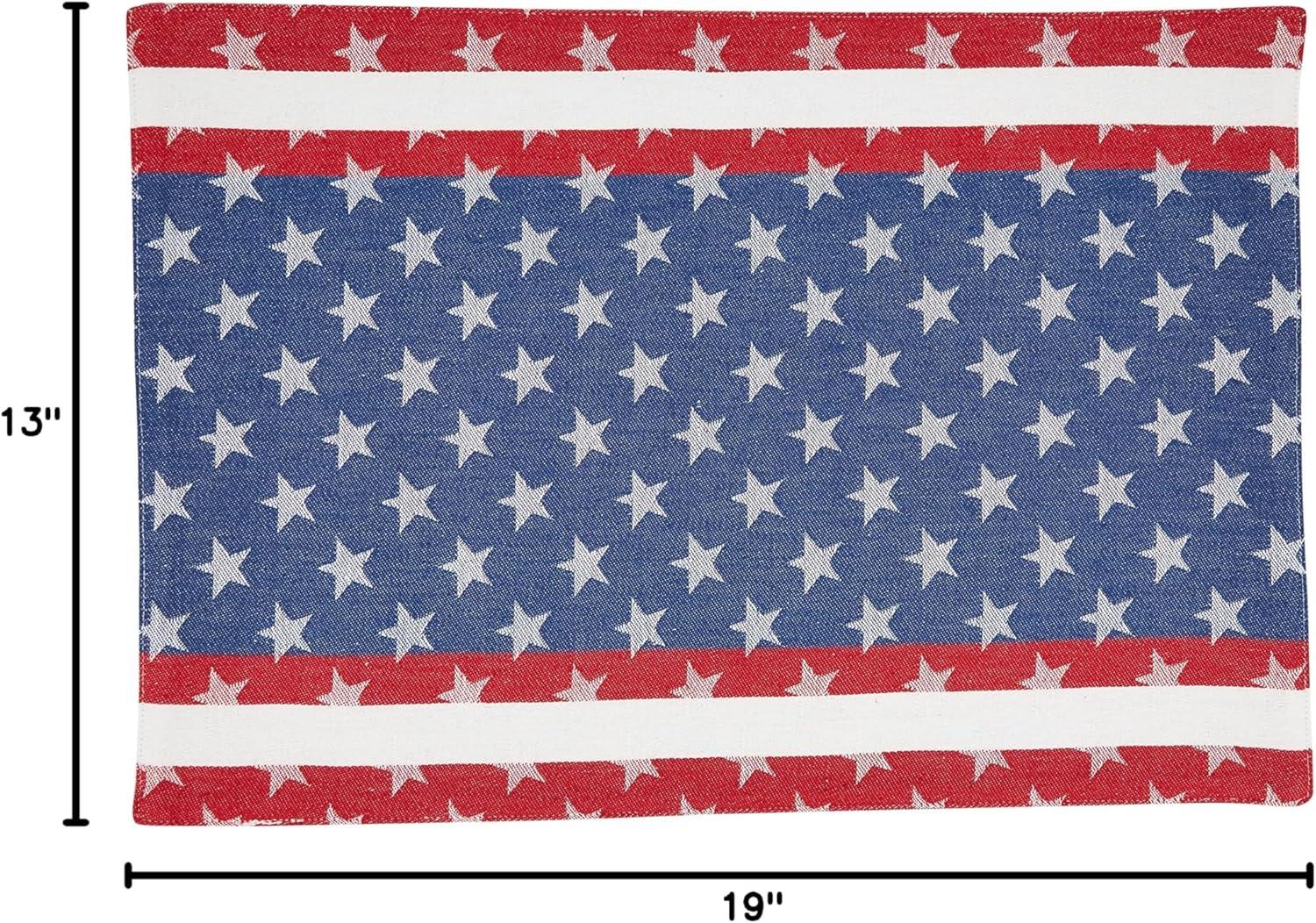 Americana Cotton Rectangular Patriotic Placemats Set of 4