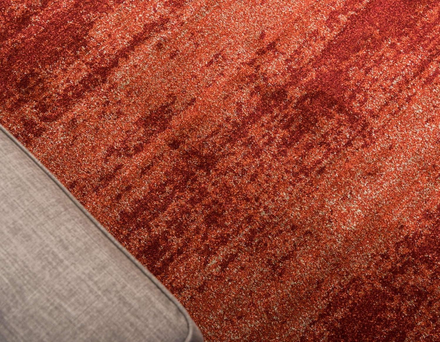 Unique Loom Del Mar Collection Area Rug - Lucille (5' 3" x 8' Rectangle Terracotta/Red)