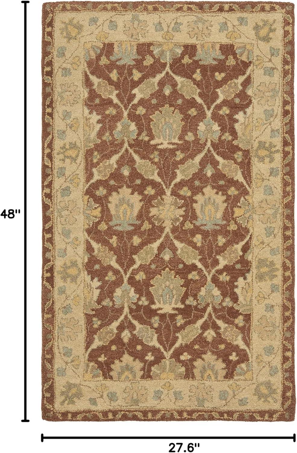 Antiquity AT315 Hand Tufted Accent Rug - Brown/Taupe - 2'3"x4' - Safavieh.