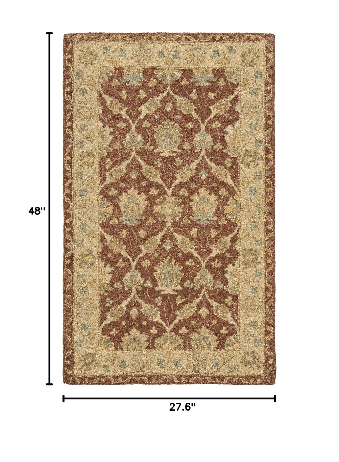 Antiquity AT315 Hand Tufted Accent Rug - Brown/Taupe - 2'3"x4' - Safavieh.