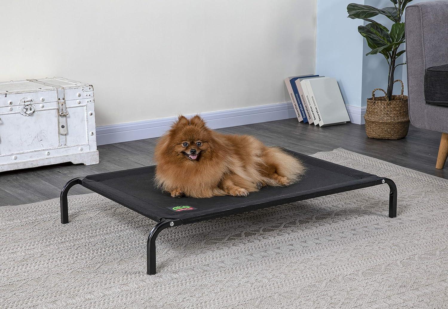 Medium Black Elevated Orthopedic Outdoor Pet Cot