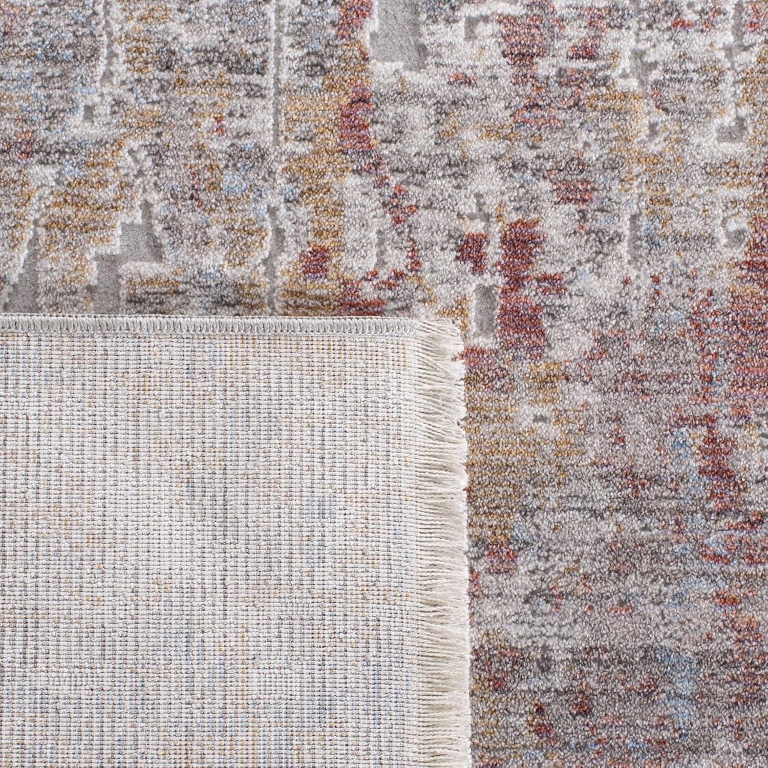Valencia VAL405 Power Loomed Indoor Area Rug - Grey/Gold - 4'x6' - Safavieh