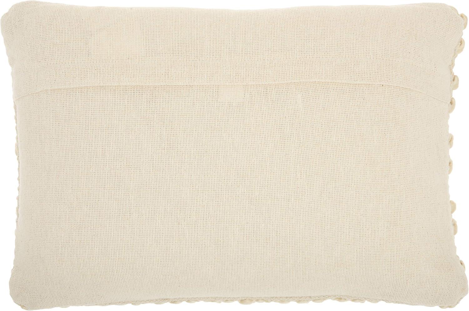 Nourison Life Styles Woven Stripes Beige Decorative Throw Pillow , 14"X20"