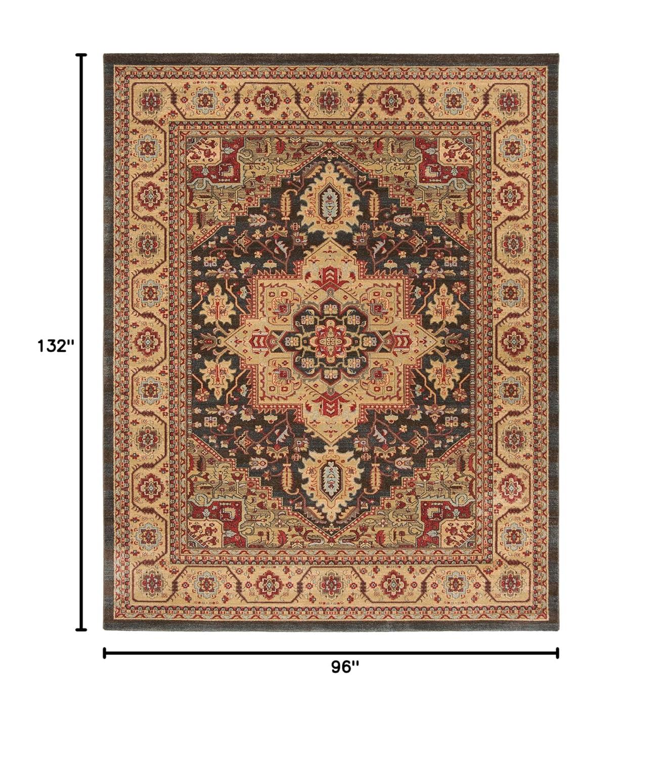 Mahal MAH656 Power Loomed Indoor Area Rug - Navy/Natural - 8'x11' - Safavieh.