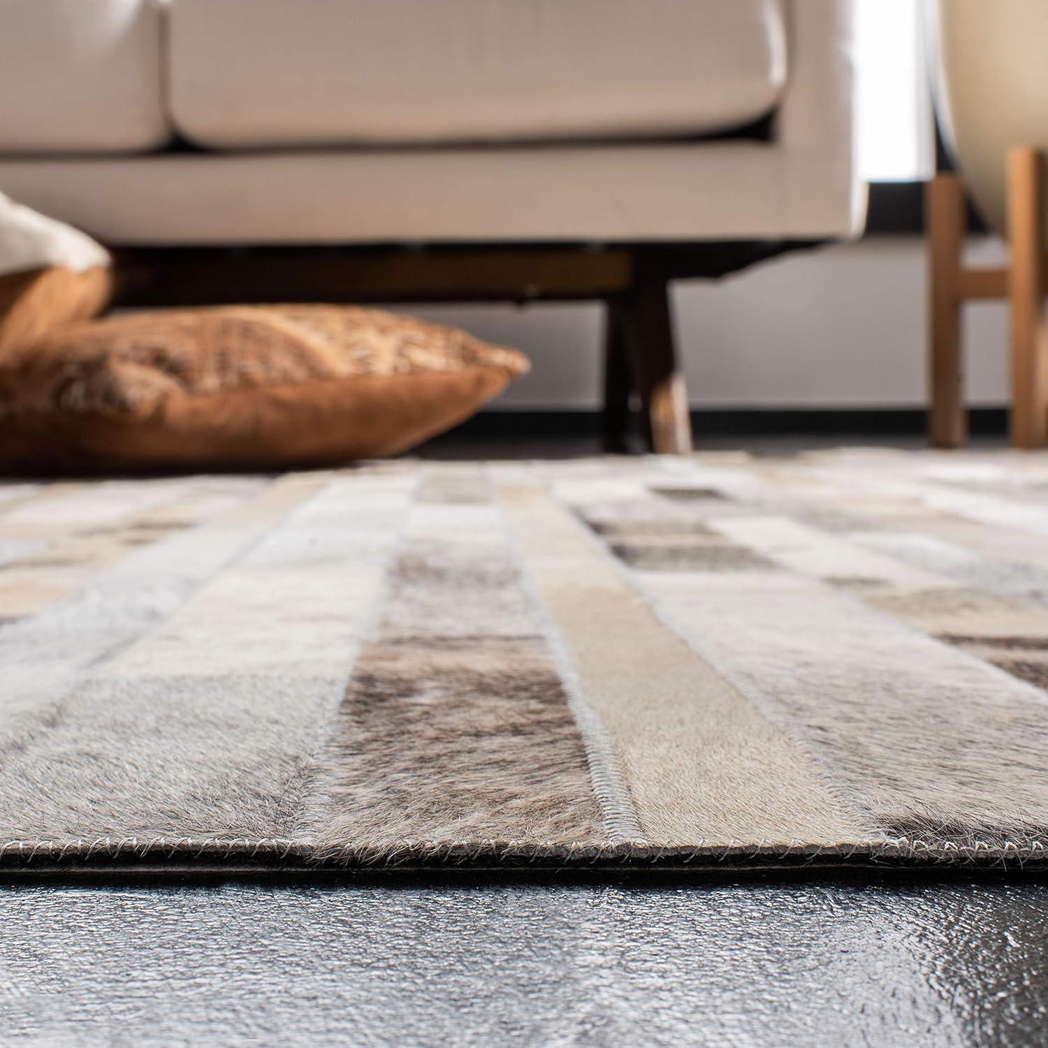 Studio Leather STL218 Hand Woven Indoor Runner Rug - Grey/Ivory - 2'3"x8' - Safavieh