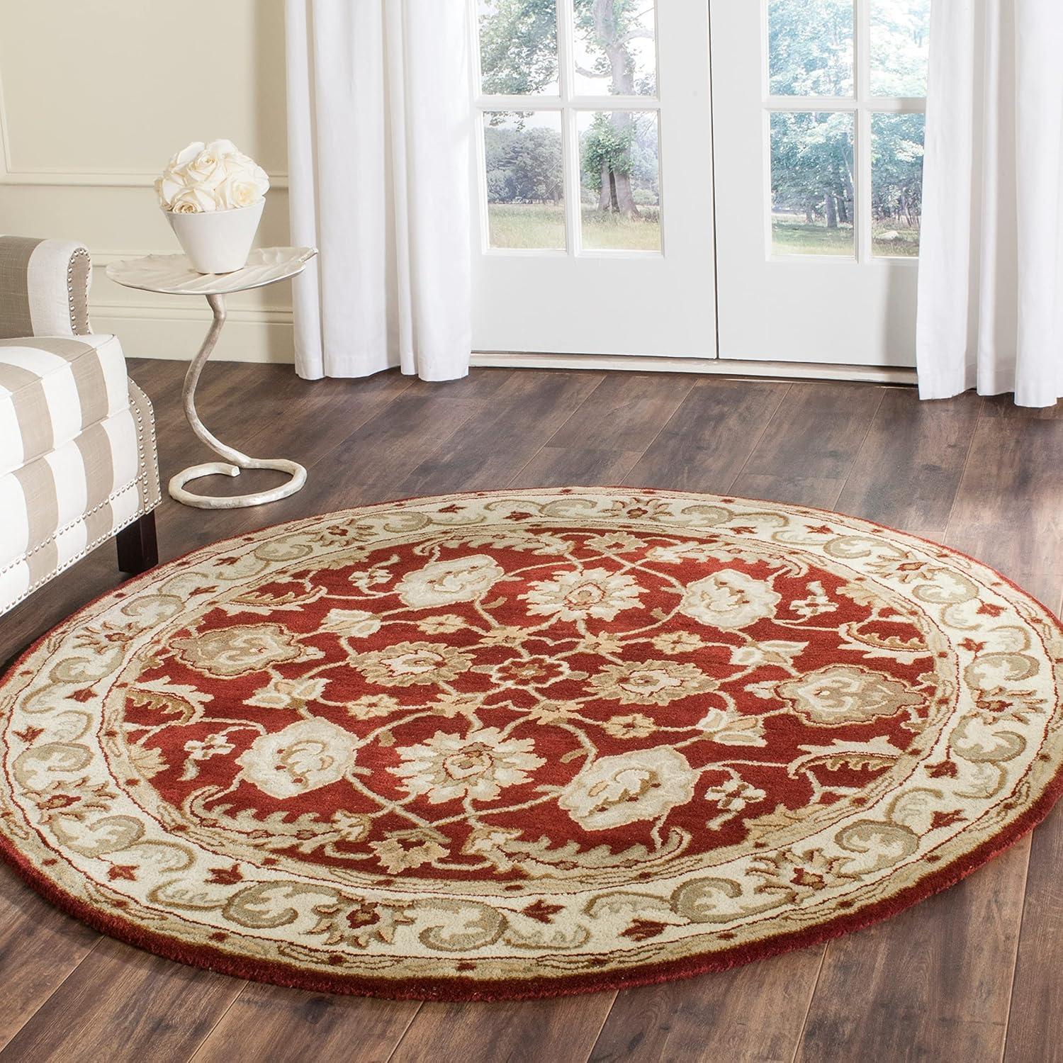 Royalty ROY244 Hand Tufted Area Rug - Red/Ivory - 8'x10' - Safavieh.