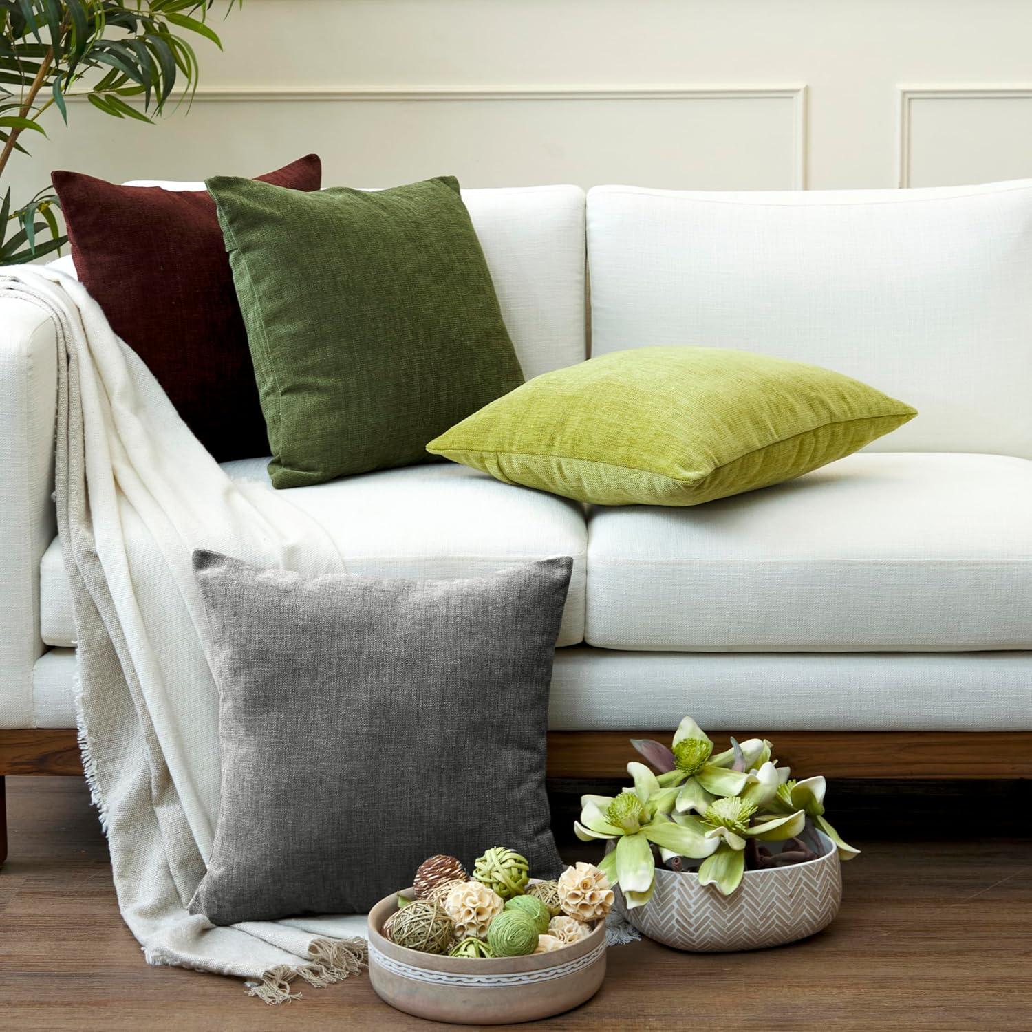 Topfinel Square Chenille Pillow Cover (Set of 2)