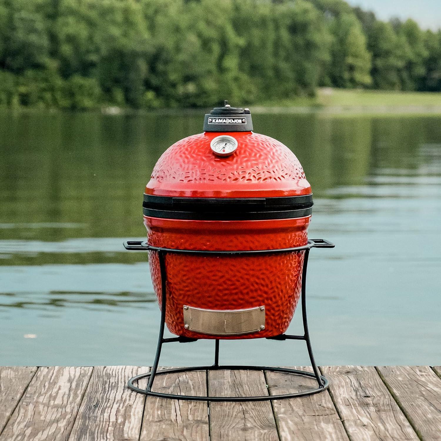 Kamado Joe Joe Jr 13.5-inch Portable Charcoal Grill in Red