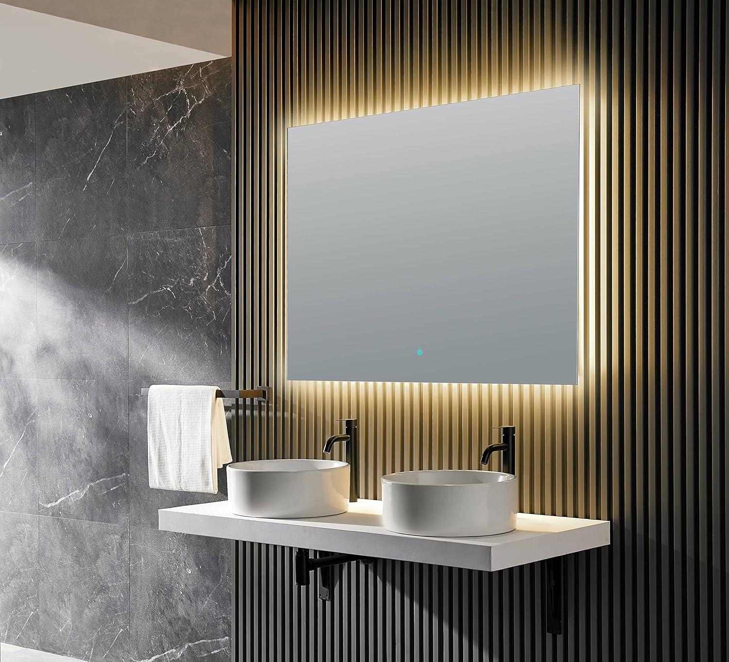 Autumn Frameless LED Bathroom Vanity Mirror with Defogger