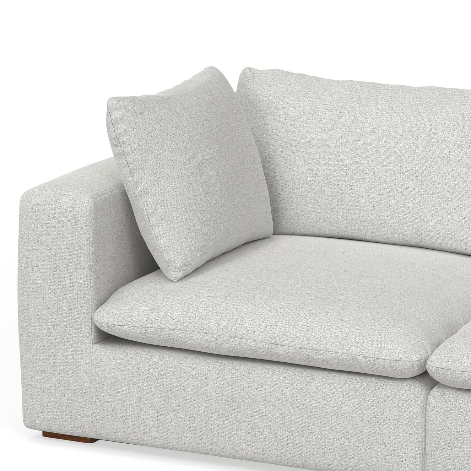 AllModern Maud Modular Sofa and Ottoman Set 125-inch-wide L-Shaped Sofa and Matching 36-inch-wide Table Ottoman for Living Room