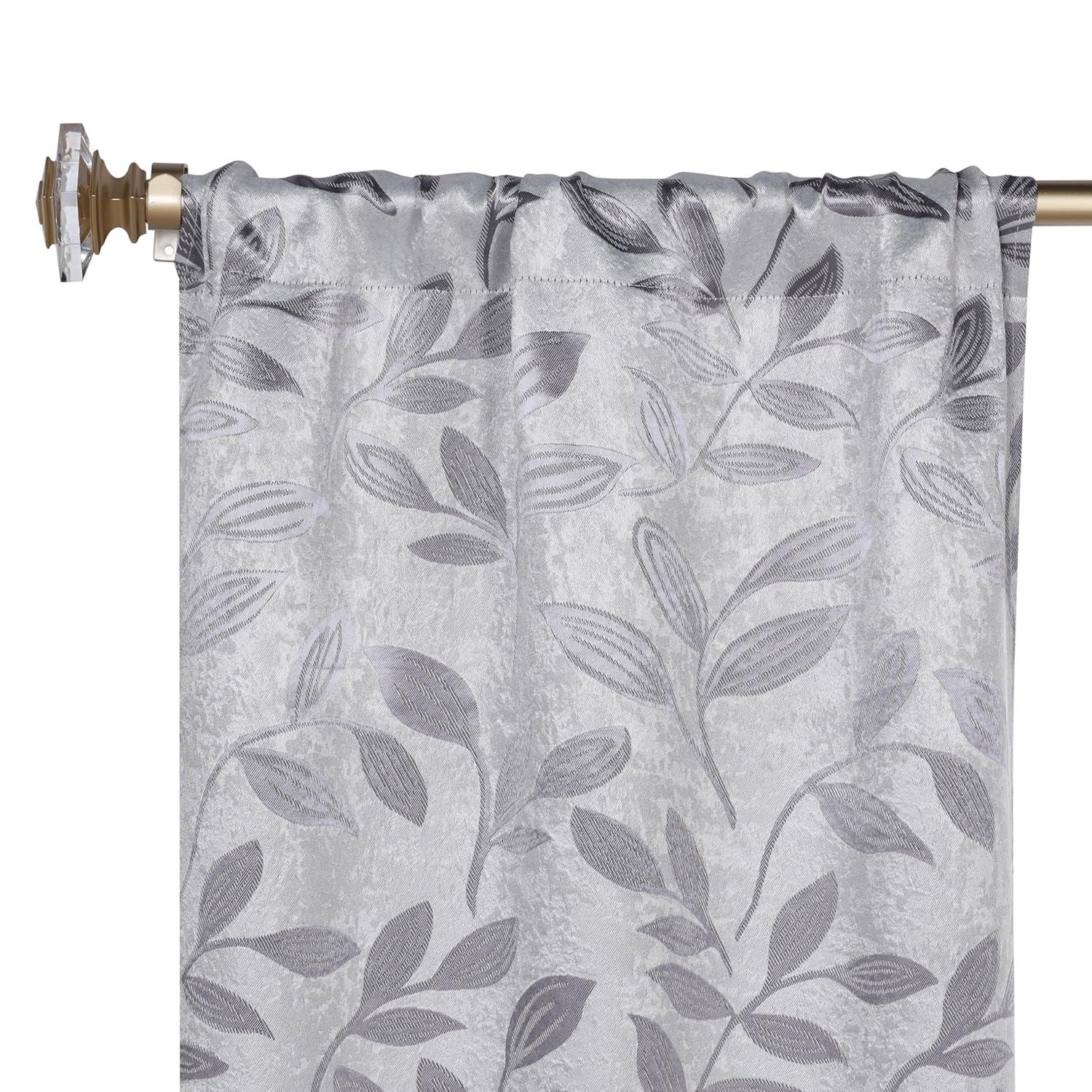 Superior Modern Bohemian Leaves Polyester Machine Washable Room Darkening Blackout Curtains by Superior (Set of 2)