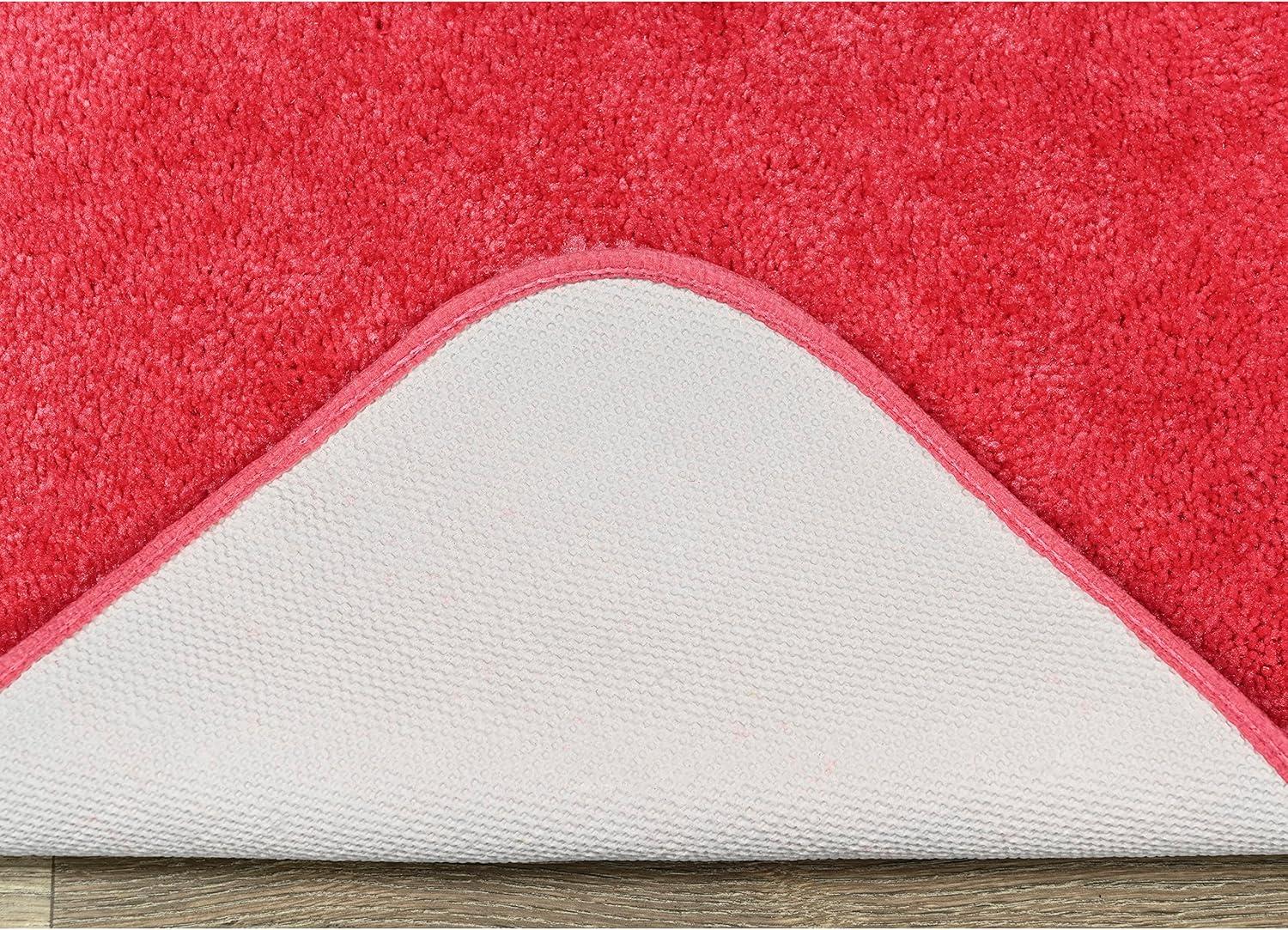 2pc Traditional Nylon Washable Bathroom Rug Set Pink - Garland Rug: Machine Made, Latex Backing, Tufted Bath Mats Set