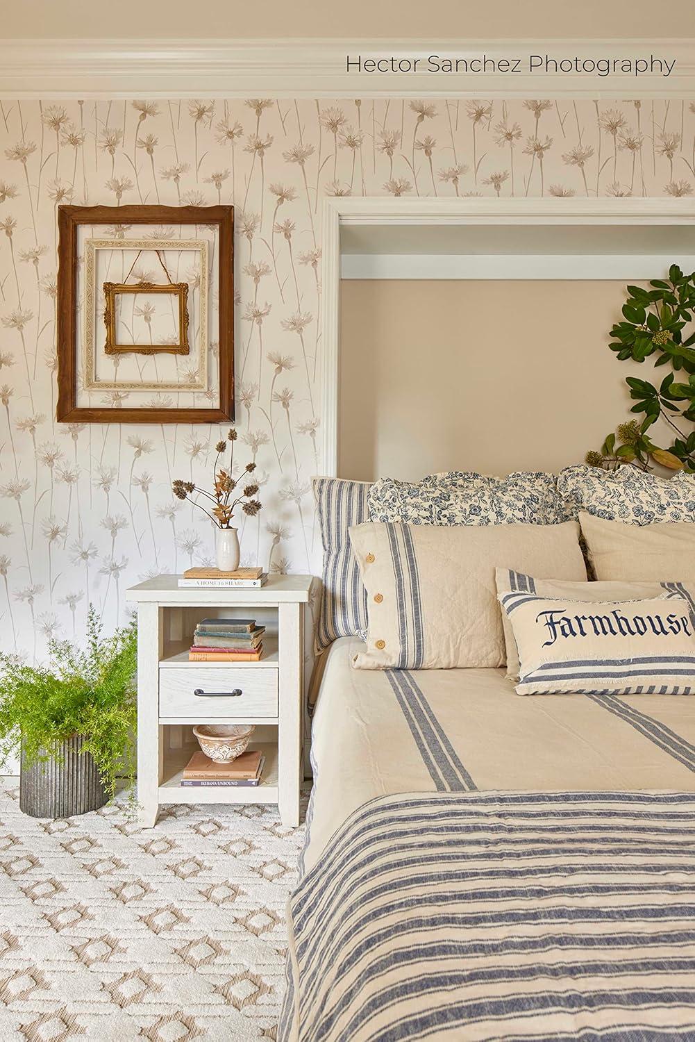 Piper Classics Market Place Blue Ticking Stripe Standard Size Pillow Sham