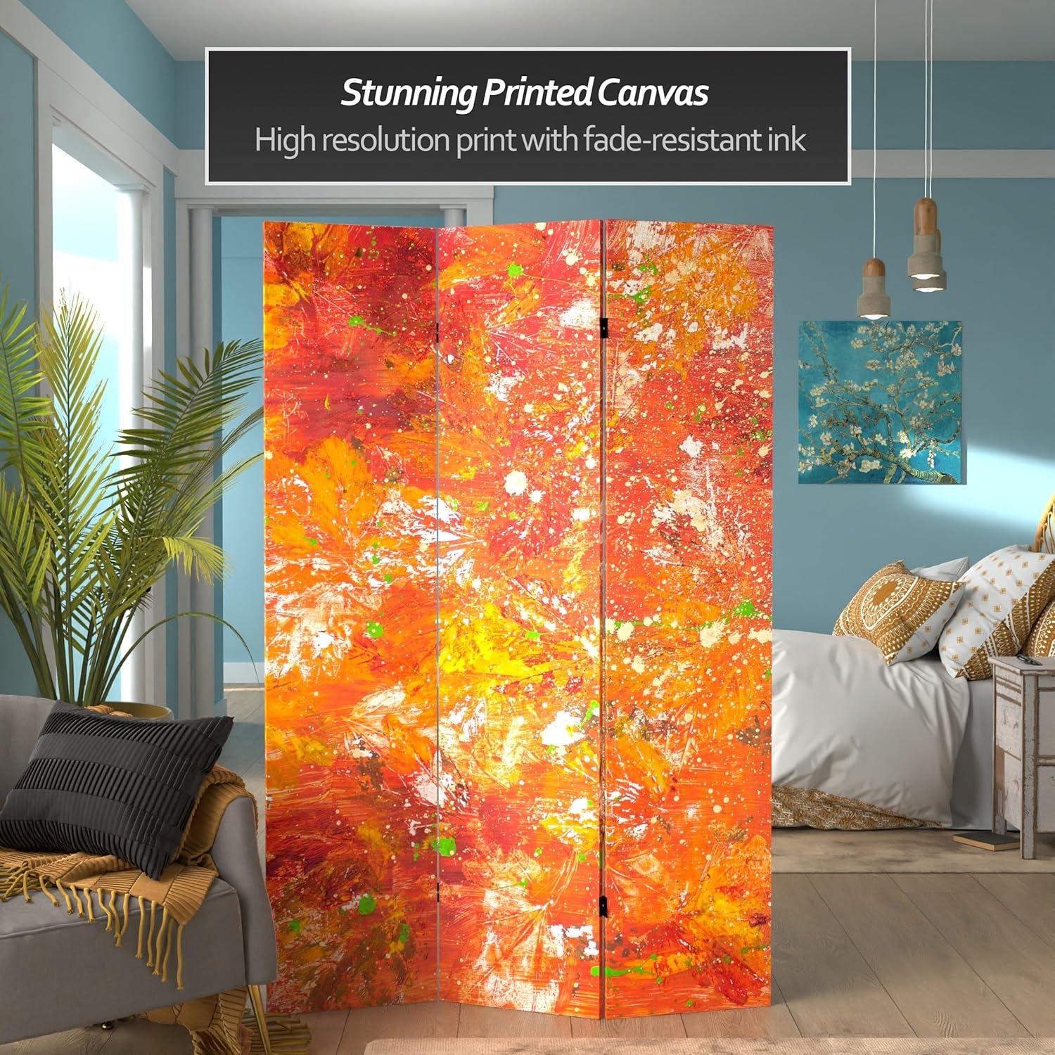 Red Lantern 6 ft. Tall Double Sided Twilight Reverie Canvas Room Divider, Transcendence
