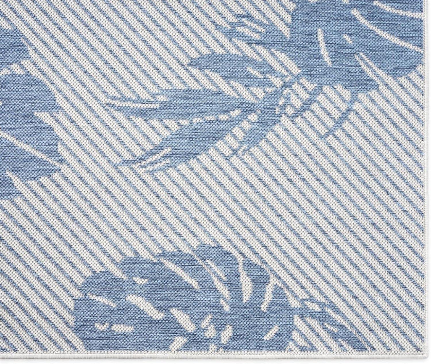 Tommy Bahama Palm Coastal Indoor/Outdoor Area Rug, Silver/Blue
