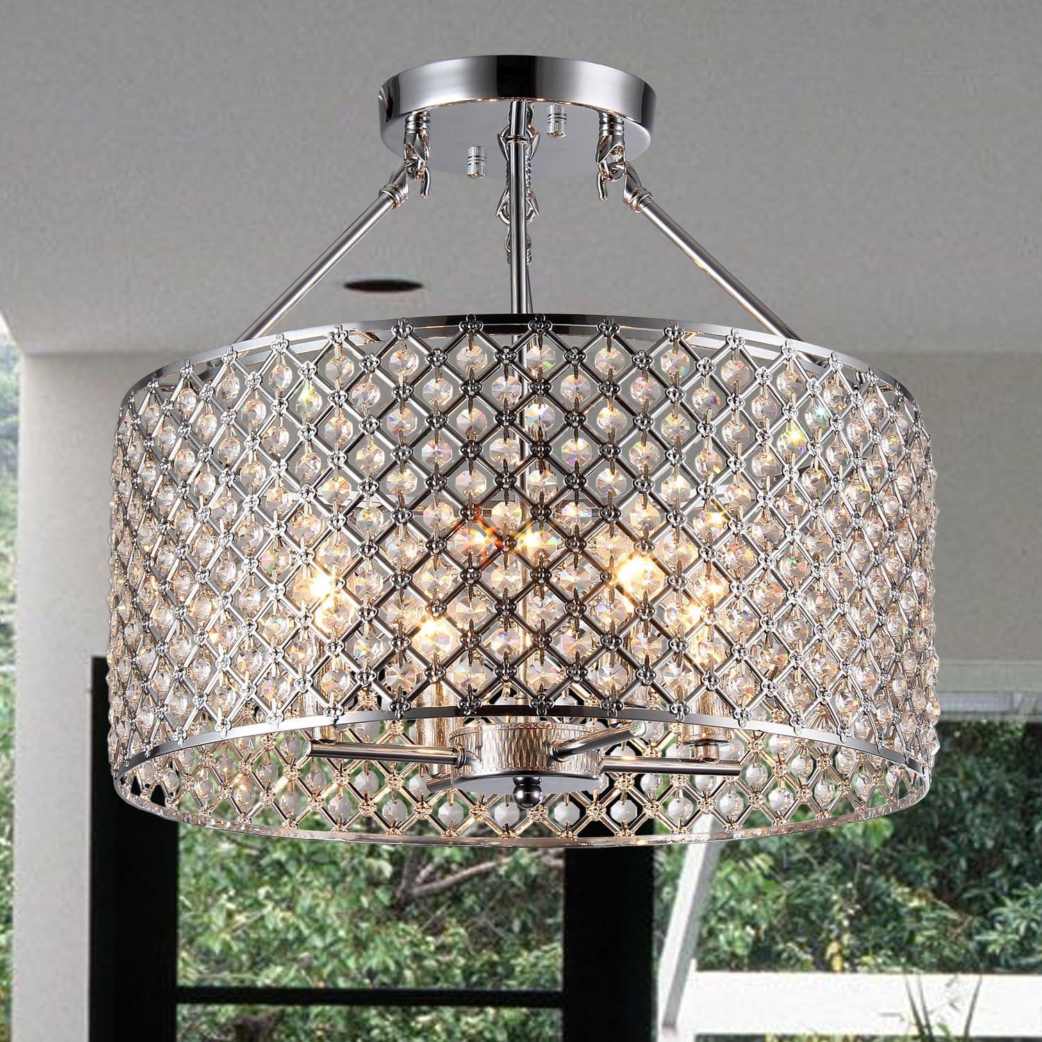 Kirsten Crystal Semi-Flush Mount