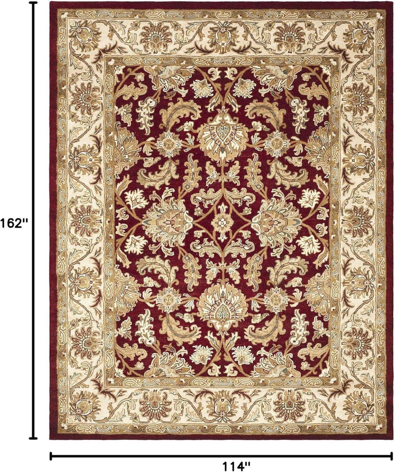 SAFAVIEH Heritage Valery Traditional Wool Area Rug, Red/Ivory, 9'6" x 13'6"