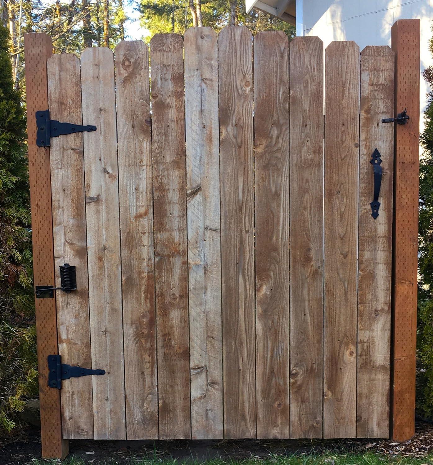 Cierre de Puerta: Cierre de Puerta Plano, Recubierto de Polvo, Cierre de Puerta Ajustable con Cierre Automático para Puertas de Madera y Vinilo, Funciona Muy Bien para Puertas de Patio, Piscina y Perros, Resorte de Puerta Exterior Confiable, Fabricado en EE. UU.
