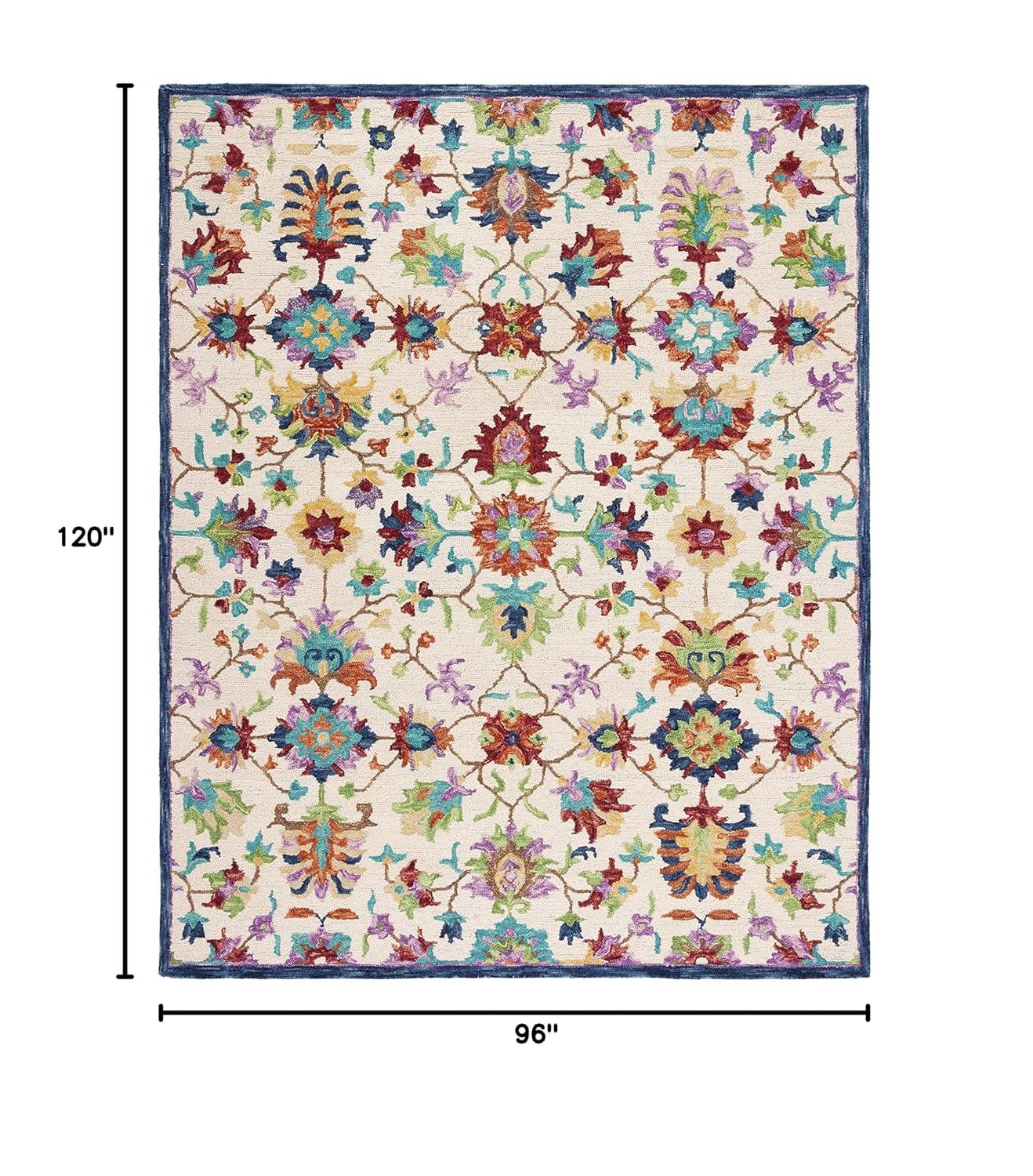 Aspen APN509 Hand Tufted Indoor Area Rug - Ivory/Blue - 8'x10' - Safavieh