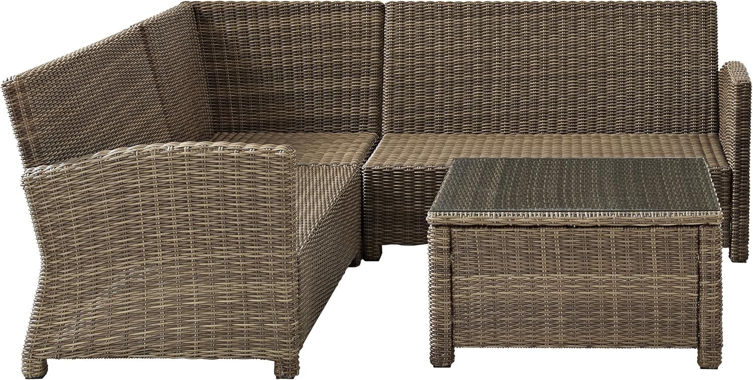 Crosley 4pc Bradenton Steel Outdoor Patio Sectional Sofa Furniture Set