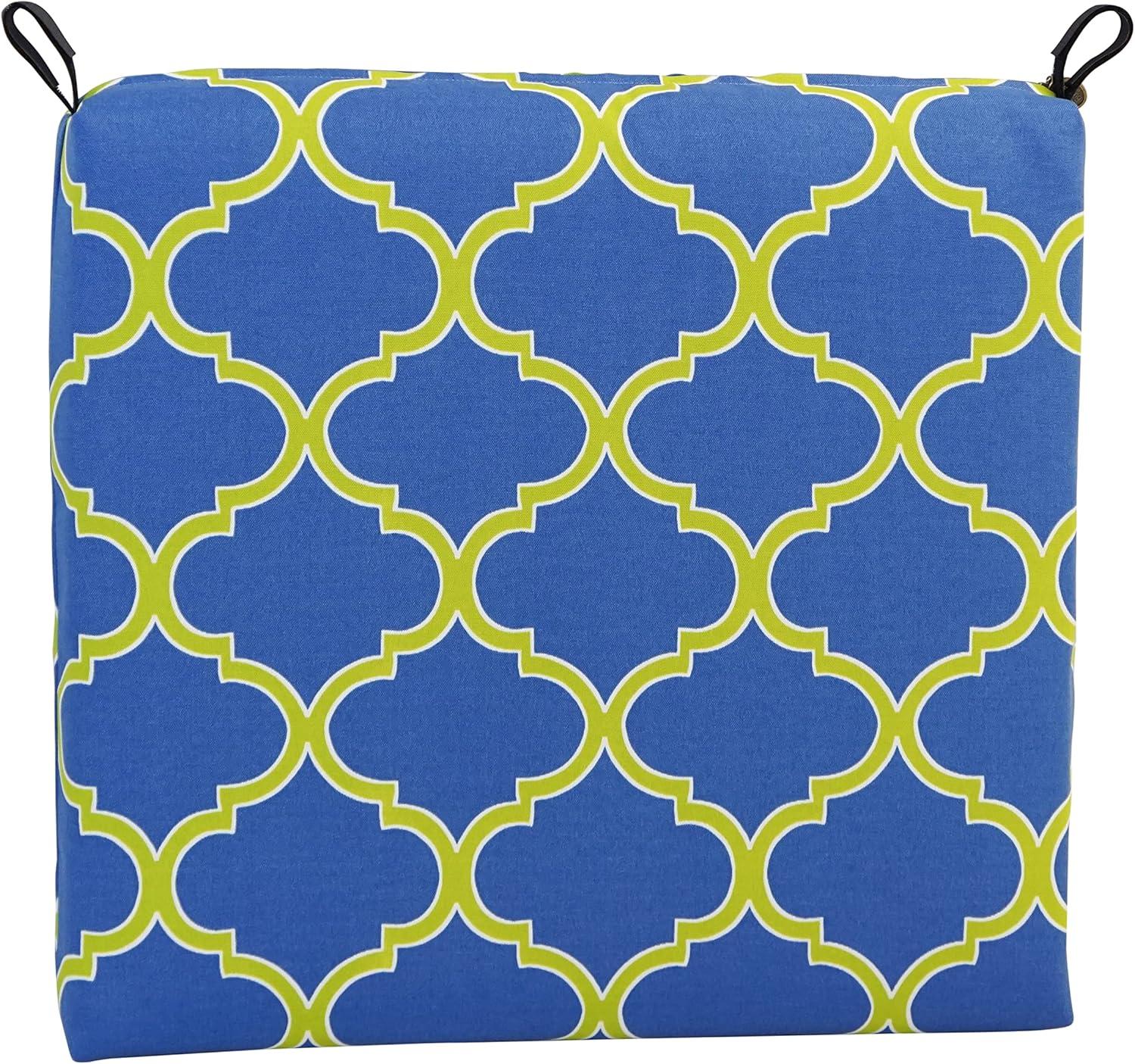 Blazing Needles, 20-inch by 19-inch Patterned Outdoor Chair Cushions (Set of 2)