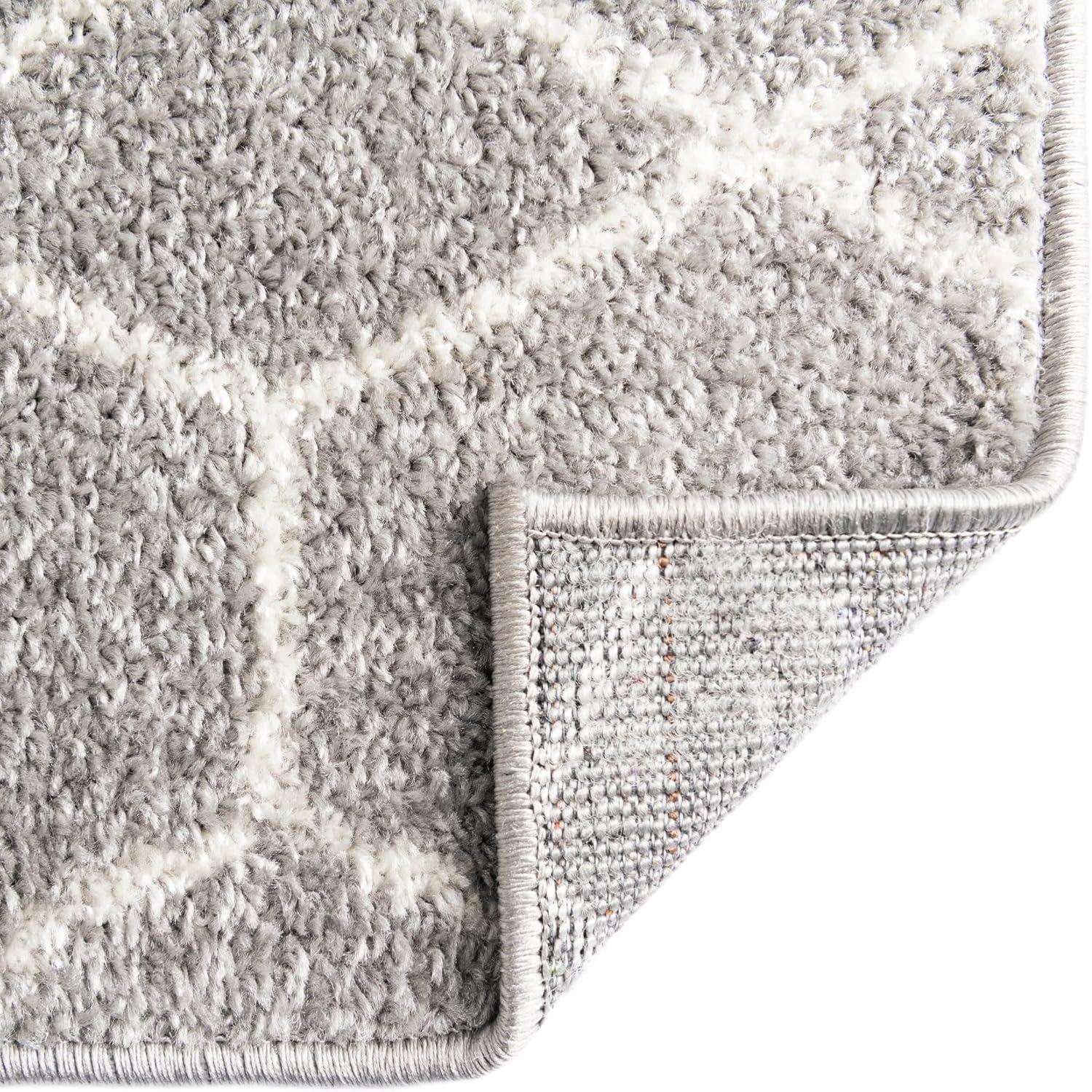 Unique Loom 10' 0 x 13' 0 Trellis Frieze Geometric Light Gray Area Rug