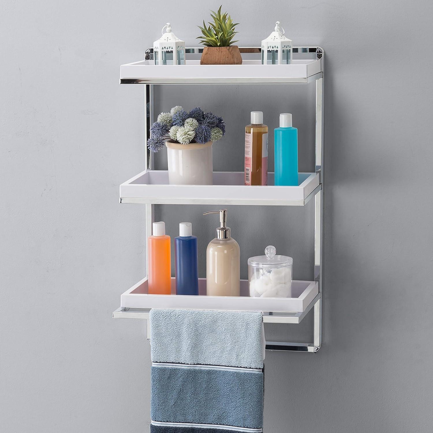 Saskia Metal Wall Bathroom Shelves