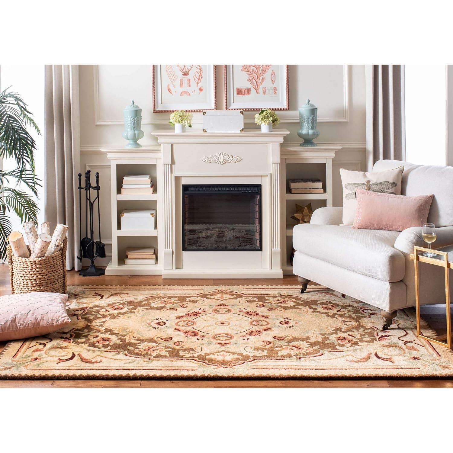 Empire EM823 Hand Tufted Indoor Accent Rug - Brown/Beige - 3'x5' - Safavieh