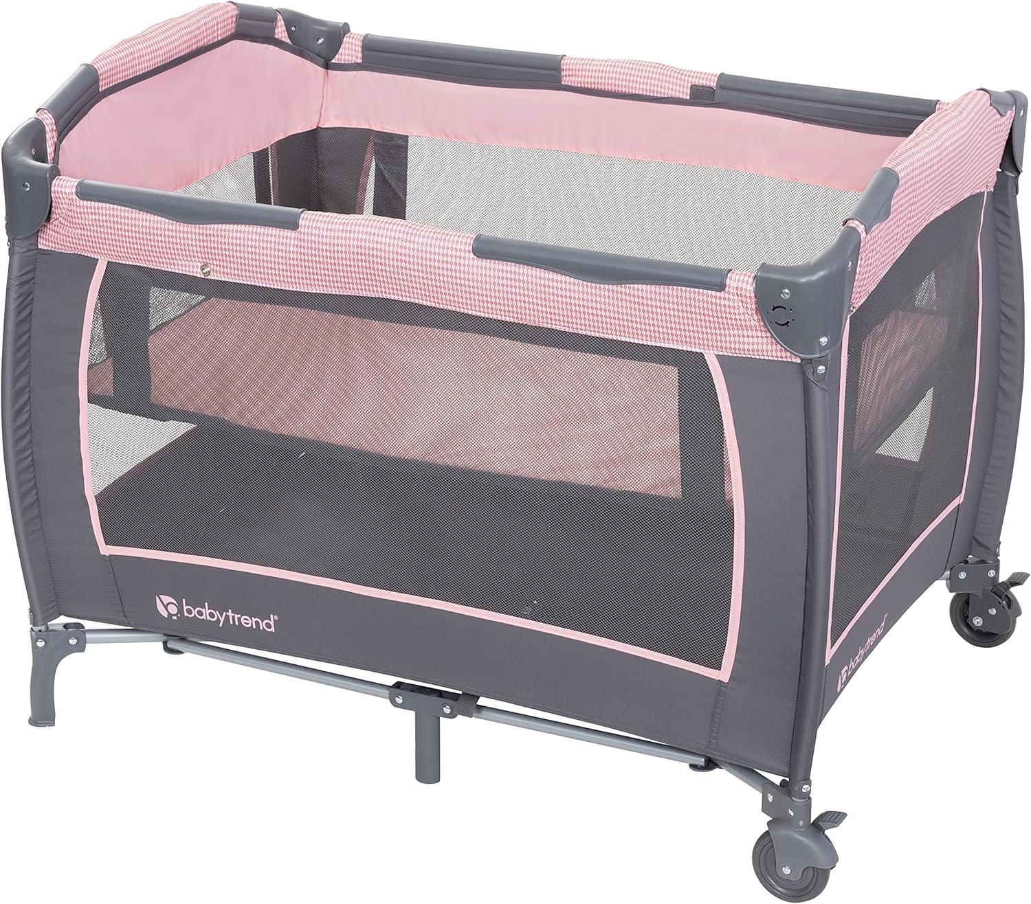 Baby Trend Lil Snooze Deluxe III Nursery Center Playard - Cozy Pink