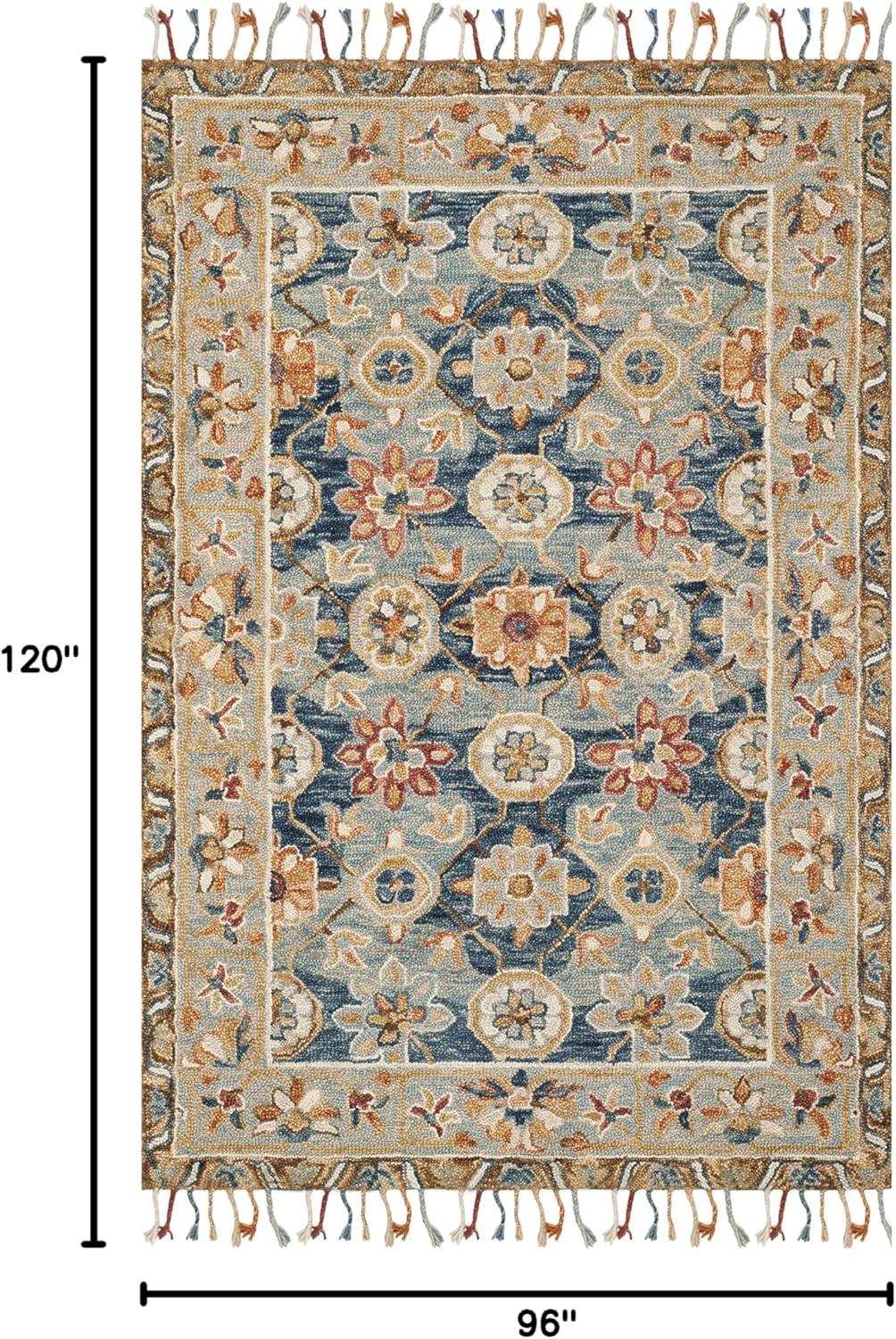 Aspen APN110 Hand Tufted Area Rug - Grey/Navy - 8'x10' - Safavieh.