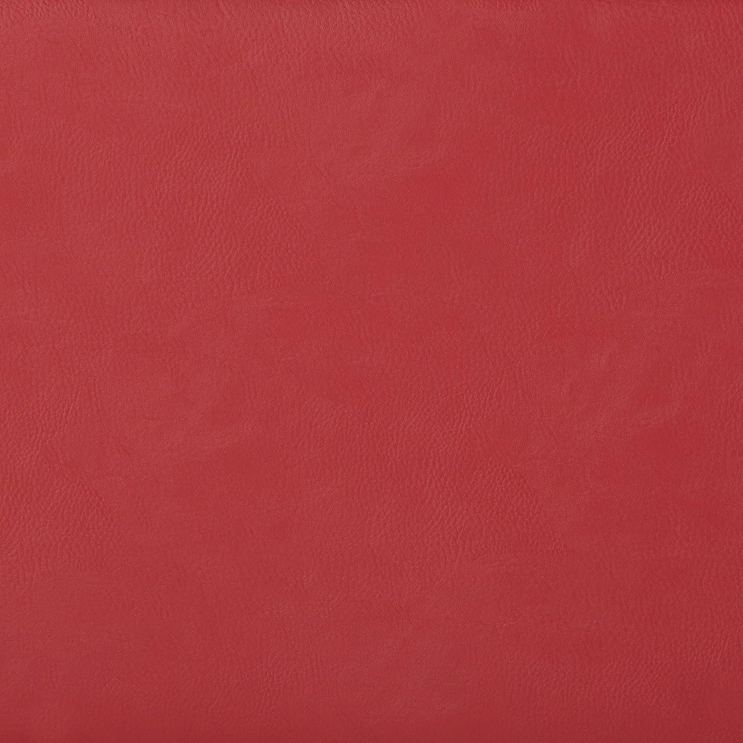 Simpli Home Harrison 36"W Upholstered Square Coffee Table Storage Ottoman with Split Lift Top