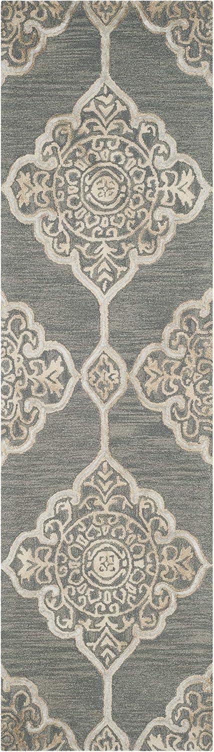 Dip Dye DDY510 Hand Tufted Indoor Runner - Slate/Beige - 2'3"x8' - Safavieh