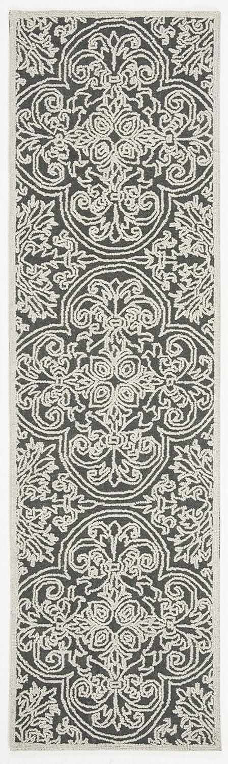 Trace TRC101 Hand Tufted Runner Rug - Dark Grey/Light Grey - 2'3"x10' - Safavieh.