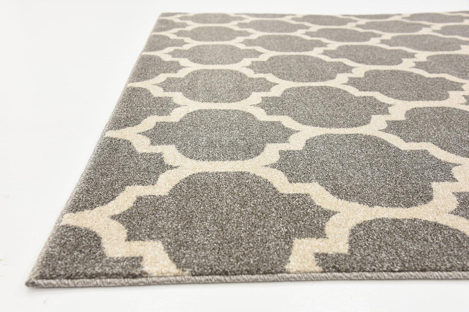 Unique Loom 5' 4 x 6' 1 Trellis Philadelphia Dark Gray Area Rug