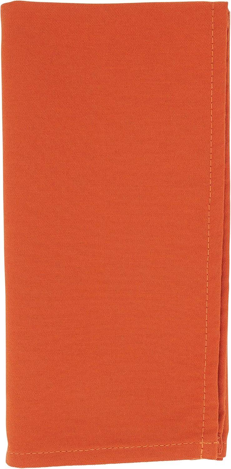 Saro Lifestyle Everyday Cloth Table Napkins (Set of 12), Pumpkin, 20" x 20"