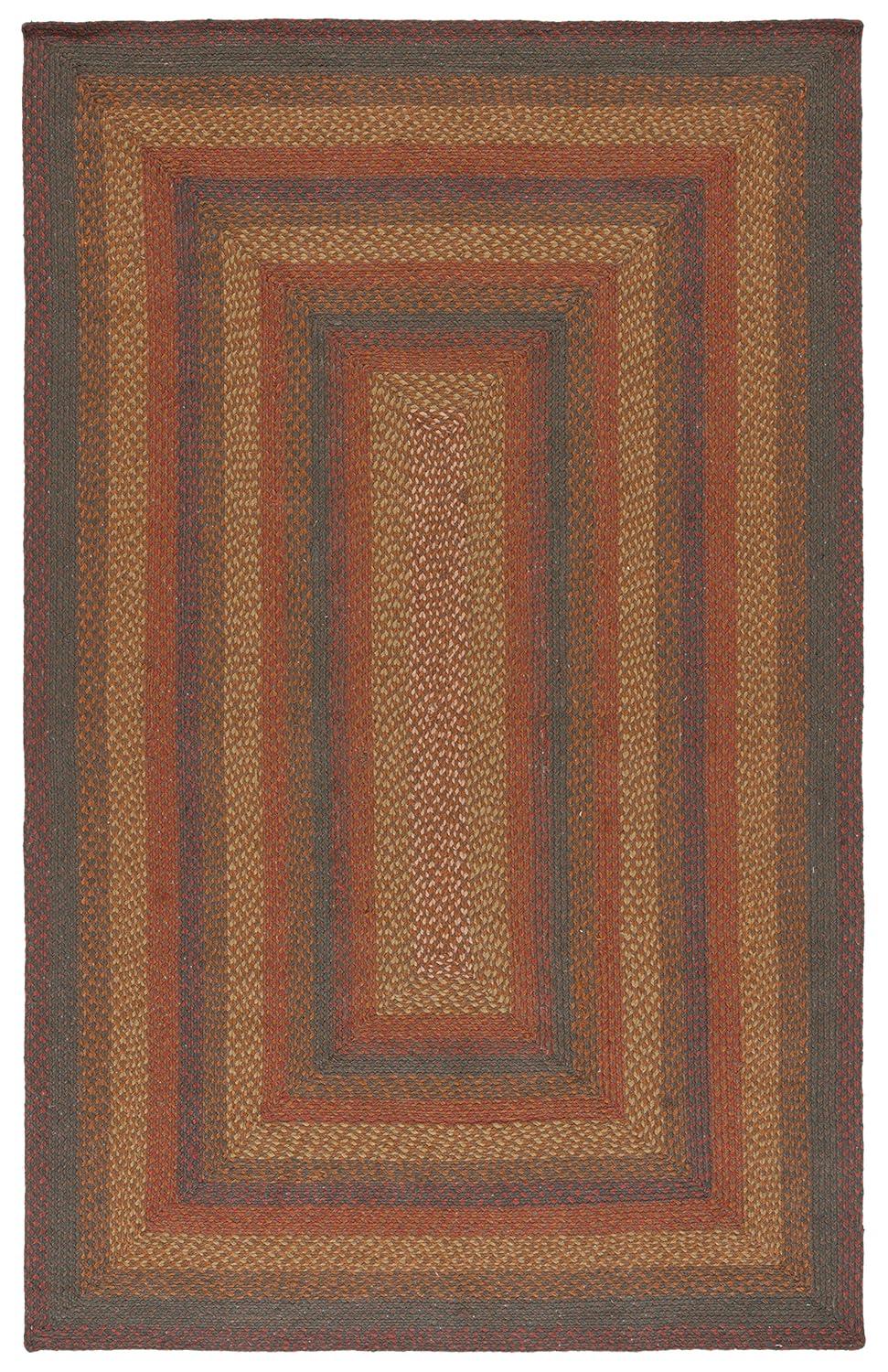 Handmade Light Blue Braided Reversible Rug - 4' x 6'