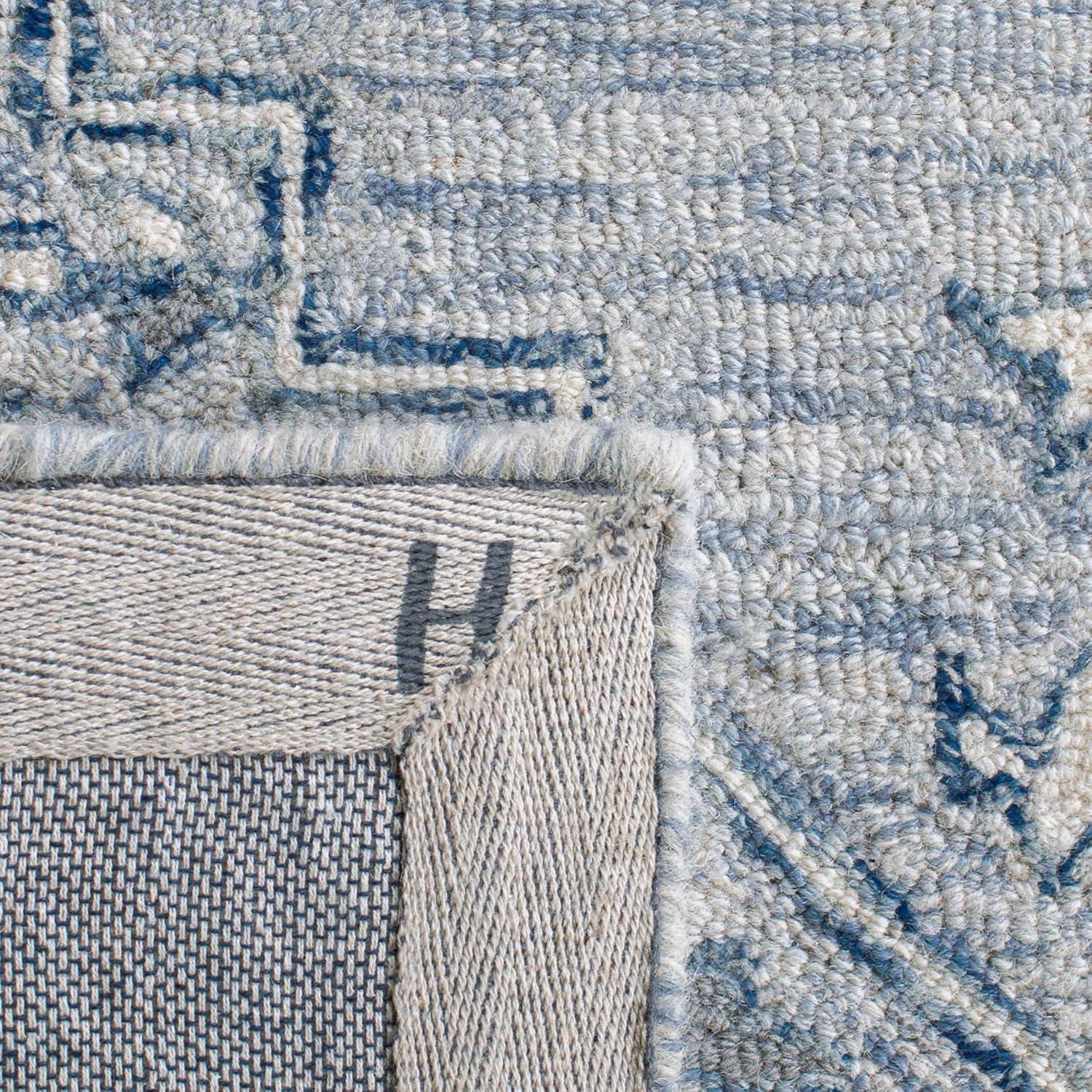Micro-Loop MLP504 Hand Tufted Indoor Runner Rug - Light Blue/Ivory - 2'3"x11' - Safavieh