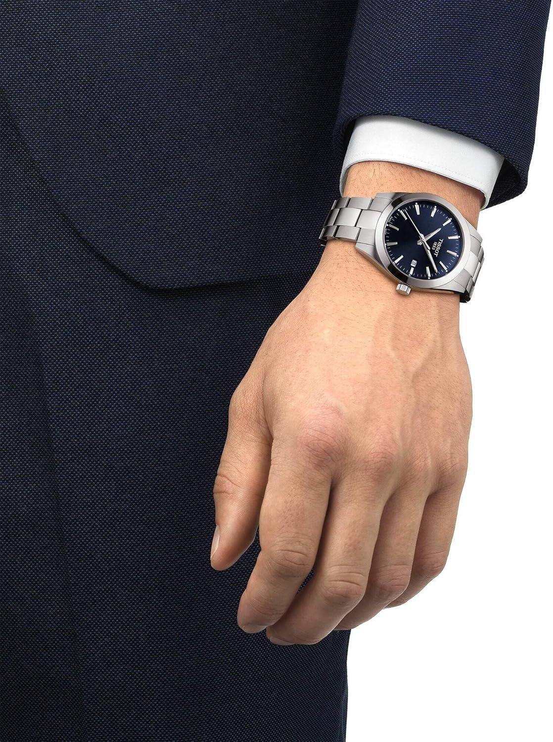 Tissot Men's T-Classic Gentleman Blue Dial Watch - T1274101104100