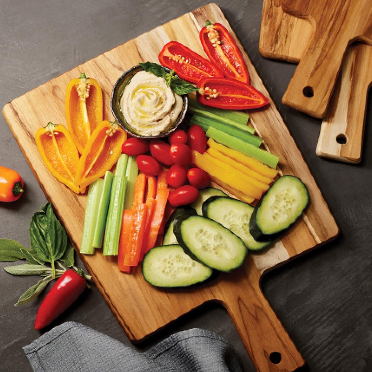 Tramontina 3-Piece Teak Wood Rectangular Cutting Board Set