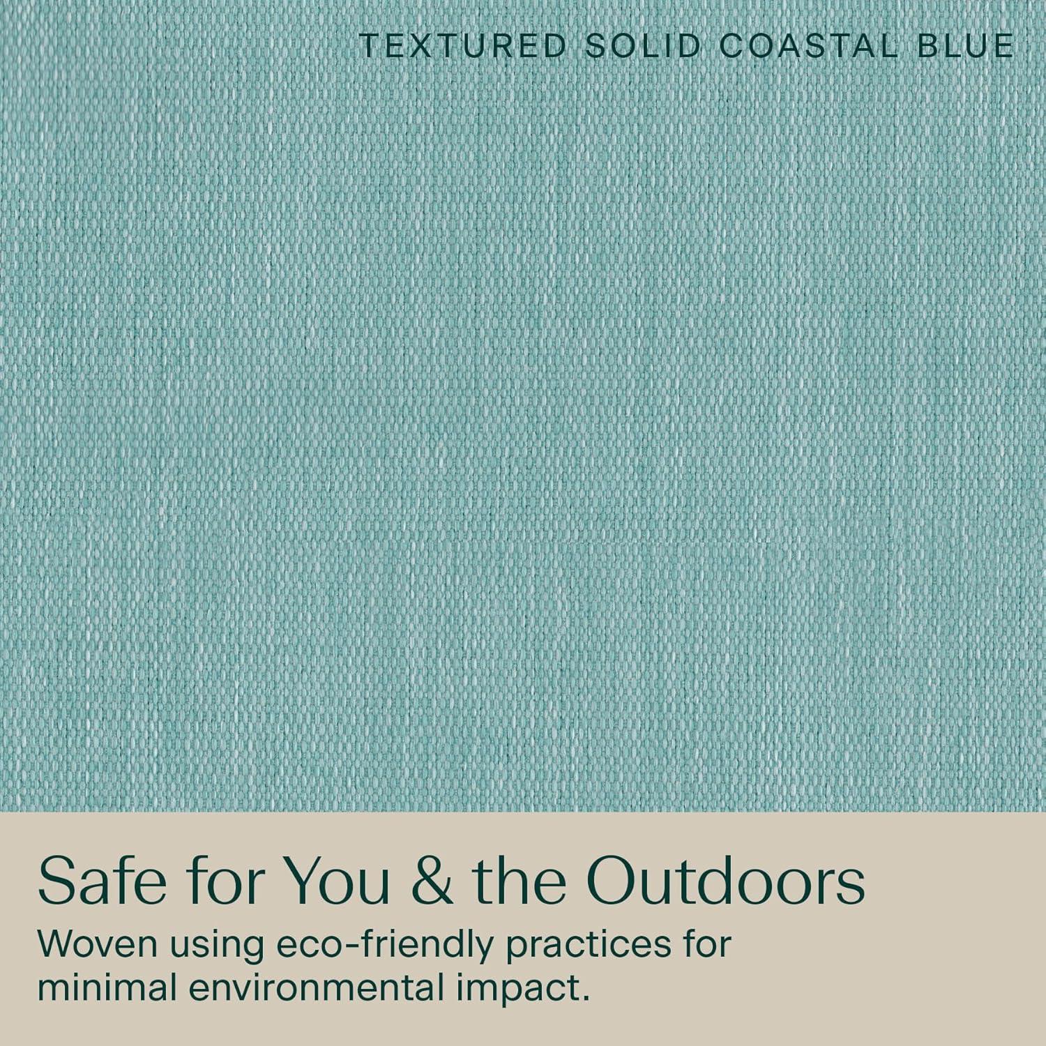 Honeycomb Outdoor Universal Seat Cushion (2-Pack) - Textured Solid Coastal Blue