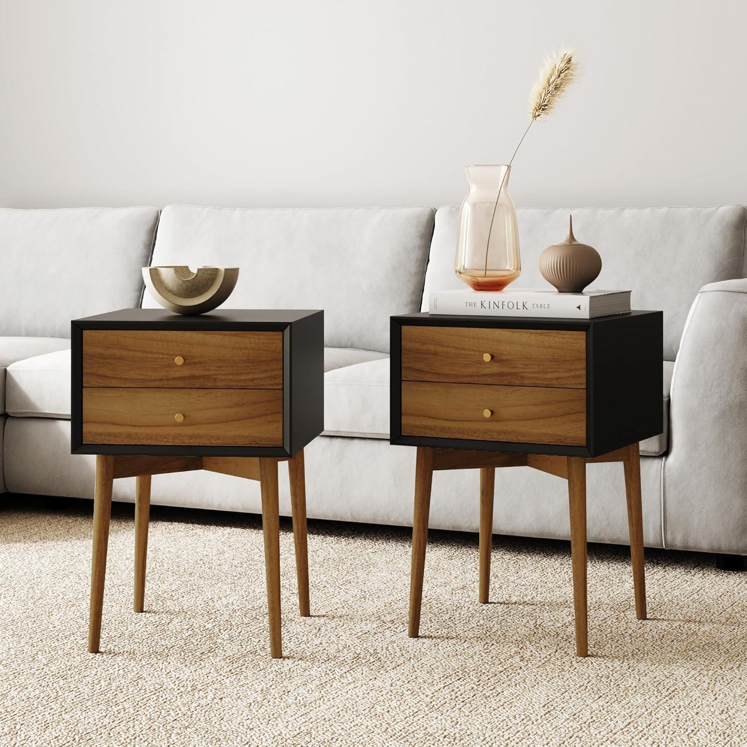 Harper Wood Nighstand With Storage